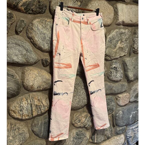 Anthropologie x Moglea Ultra High Rise Straight Slim Artistic Jeans Women's 27 - Picture 2 of 10